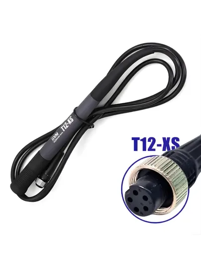 Кабель паяльника GVM T12-XS, для паяльной станции соединительный кабель