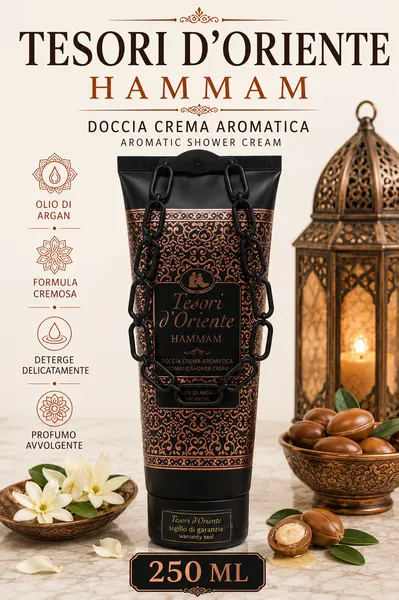 Гель-крем для душа Tesori d'Oriente Hammam, c маслом арганы, 250 мл