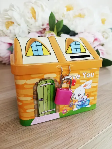 Копилка детская с замком на ключе