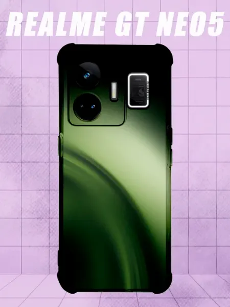 Чехол на Realme Gt Neo 5 с принтом зеленая абстракция PRINTberries