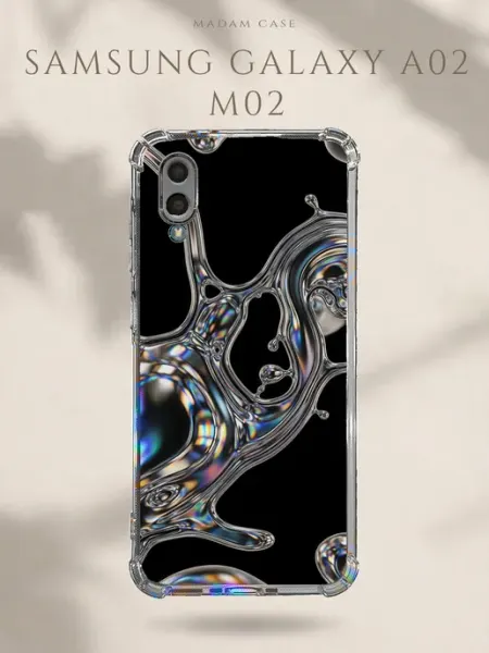 Чехол на Samsung Galaxy A02 Металлик Madam Case