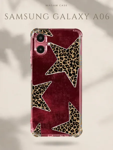 Чехол на Samsung Galaxy A06 Леопард и Звезды Madam Case