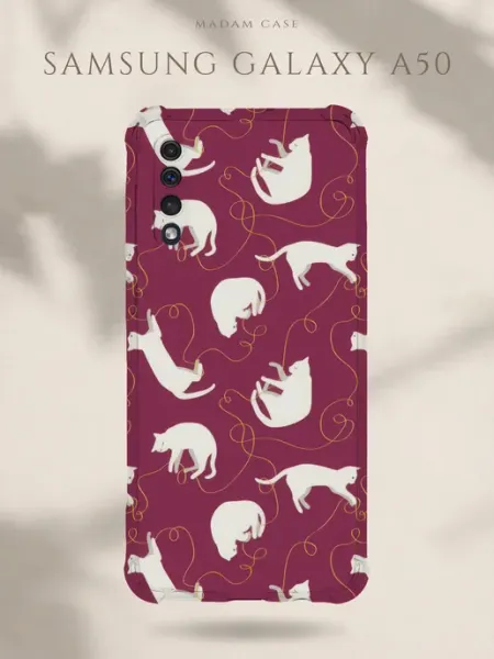Чехол на Samsung Galaxy A50 Котики Madam Case