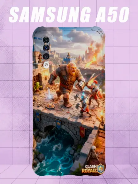 Чехол на Samsung A50 с принтом Клеш Рояль арена PRINTberries