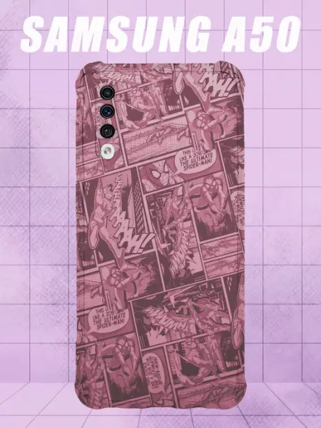 Чехол на Samsung A50 с принтом комиксы PRINTberries