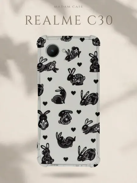 Чехол на Realme C30 Кролики Madam Case