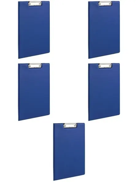 Папка-планшет, а4 (340х240 мм), с прижимом и крышкой, - 5шт Brauberg