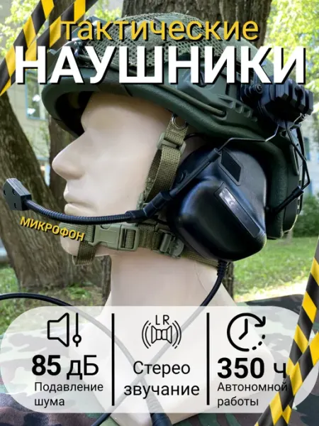 Тактические наушники с шумоподавлением Наушники с шумоподавлением для стрельбы