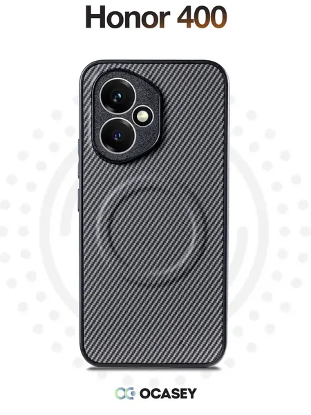 Чехол О'кейси, для Honor 400, на магнитном автомобильном держателе, серый