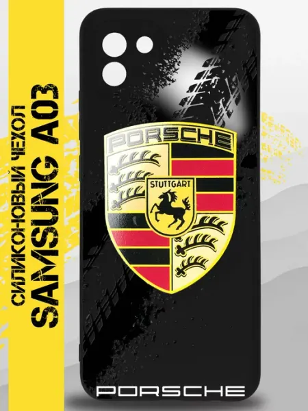 Чехол на Samsung A03 с автомобильным принтом Porsche GOODYFON