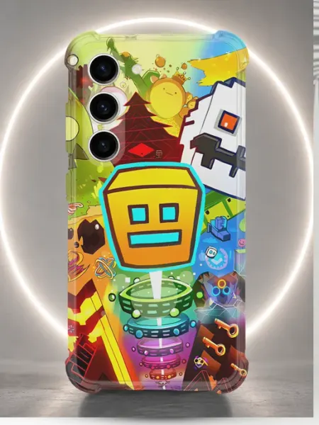 Чехол на Samsung S23 с принтом geometry dash NastishkaCase