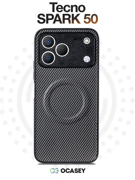 Чехол "О'кейси", для Tecno Spark 50, серый, стильный, защита от царапин