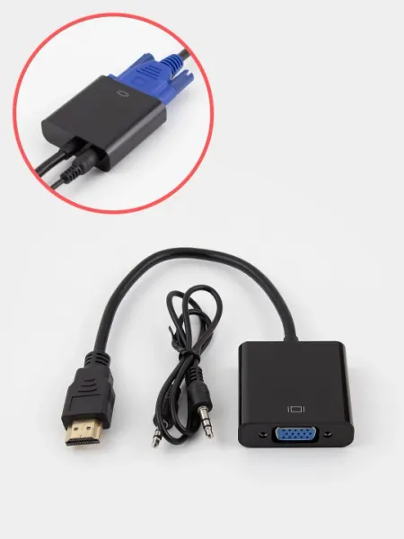 VGA → HDMI Переходник с аудио – подключай старое к новому