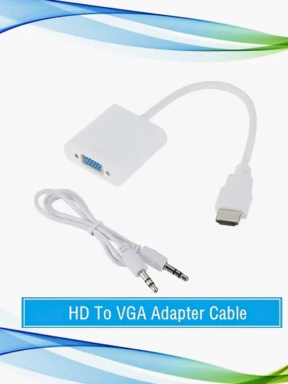 HDMI-VGA адаптер, с аудиокабелем, надёжное решение для монитора и других устройств