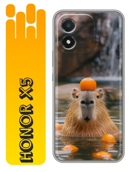 Чехол на Honor X5 Смешные капибары 360skin