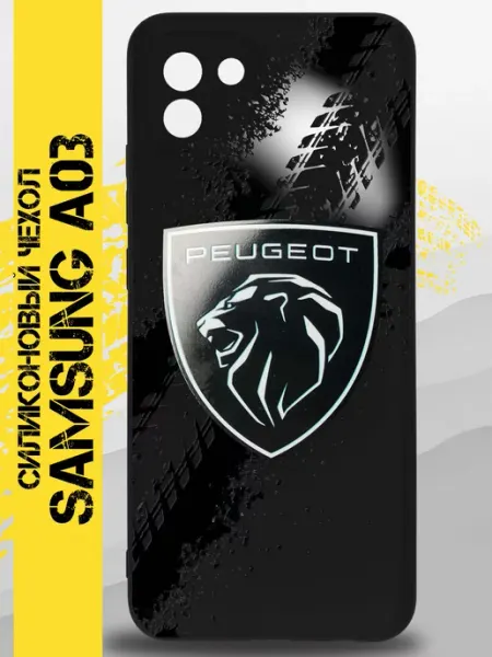 Чехол на Samsung A03 с автомобильным принтом Peugeot GOODYFON