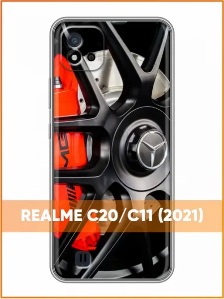 Чехол на Realme C20 с принтом Мерседес Case Face