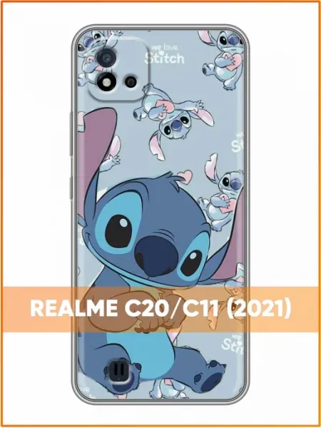 Чехол на Realme C20 с принтом Ститч Case Face
