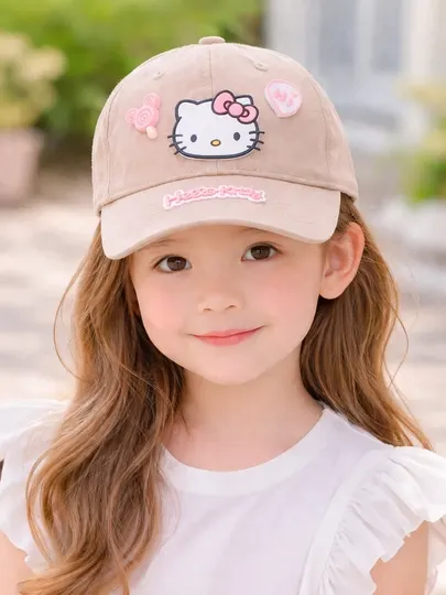 Hello kitty, детская кепка, кепка для девочки, розовый дизайн, головной убор для детей