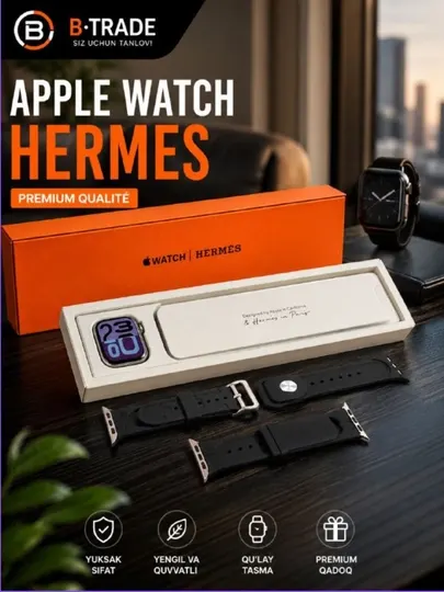 Умные часы Smart Watch Hermes HM-04 S9, пульсометр