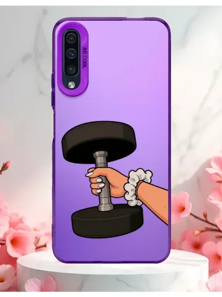 Переливающийся чехол на Samsung A50 с принтом гиря NastishkaCase