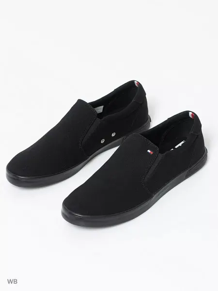 TOMMY HILFIGER Кеды однотонные хлопковые