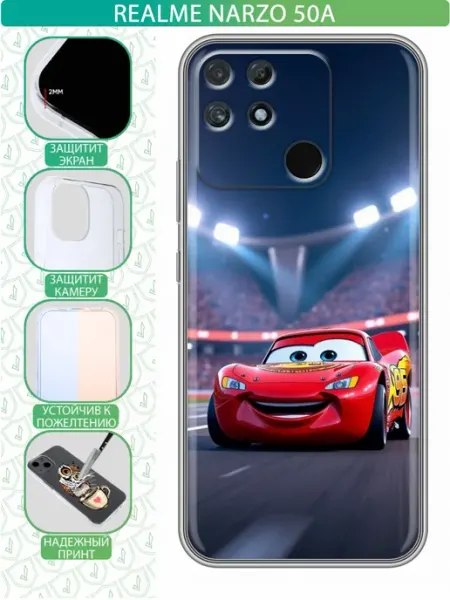 Чехол на Realme Narzo 50A с принтом Маккуин inThisCase