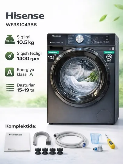 Стиральная машина Hisense WF3S1043BB