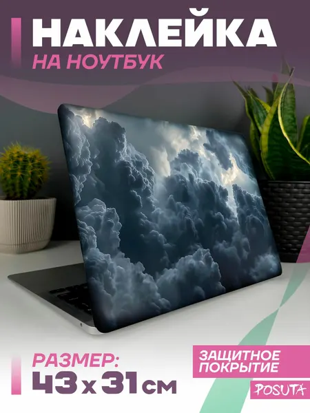 Наклейка на ноутбук защитная гроза