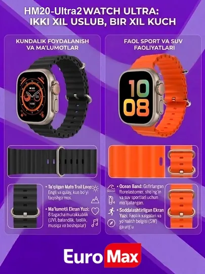 Два стиля, одни умные часы — HM20 Ultra2, HM21 Ultra2