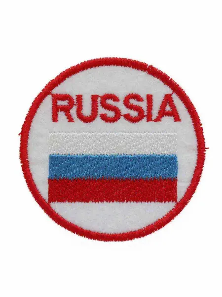 Hobby&Pro Заплатка на одежду термоклеевая Шеврон Russia 1шт