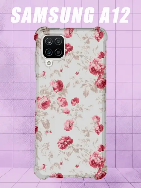Чехол на Samsung A12 с принтом Цветы PRINTberries