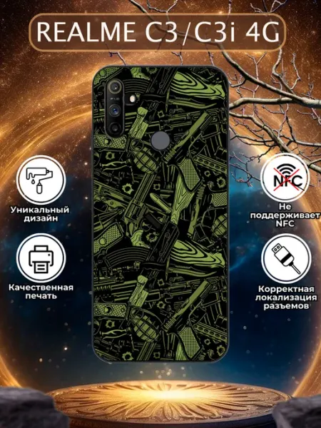 Чехол на Realme C3 камуфляж Зачехлись по полной
