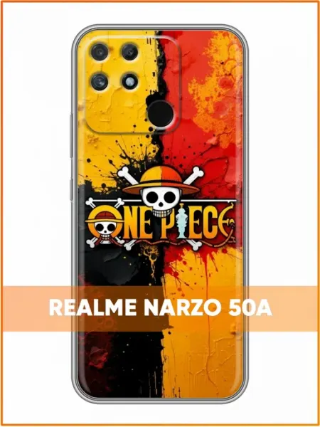 Чехол на Realme Narzo 50A с принтом Аниме ВанПис Case Face