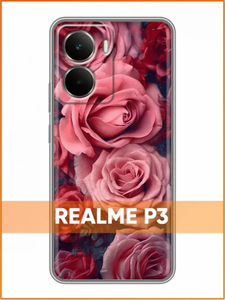 Чехол на Realme P3 с принтом Розы Case Face