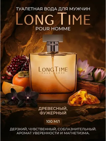 ПонтиПарфюм Туалетная вода "Long time pour homme" 100 мл духи подарок