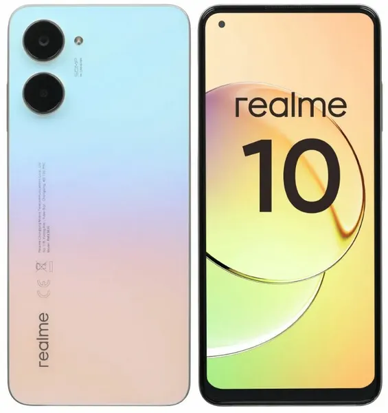 6,4" Смартфон realme 10 4/128 ГБ (6052250) 2022, белый