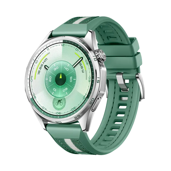 Смарт-часы HUAWEI Watch GT 6 46 мм, зеленый плетеный ремешок (55020FWD)
