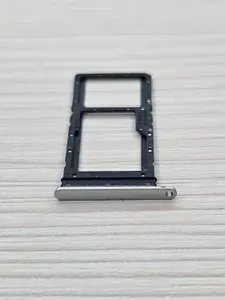 Держатель SIM для Huawei Honor X7a, X7a Plus (RKY-LX1) серебристый (сим лоток, сим слот)