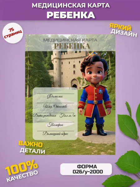 Медицинская карта ребенка "Малышовый Принц"