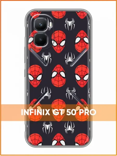 Чехол на Infinix GT 50 Pro с принтом Человек паук голова Case Face