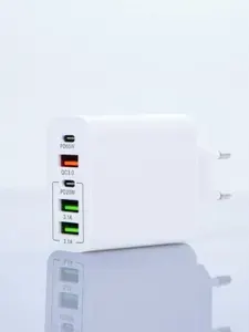 Зарядка для телефона быстрая 120Вт, блок питания 2 Type C, 3 USB, блок для зарядки iPhone, Samsung, Xiaomi, Poco, Honor, Huawei