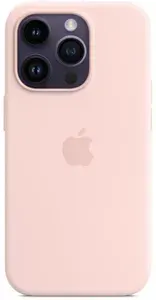 Чехол силиконовый МagSafe для iPhone 14 Pro / На Айфон 14 про / Silicone Case with MagSafe / Chalk Pink / Розовый