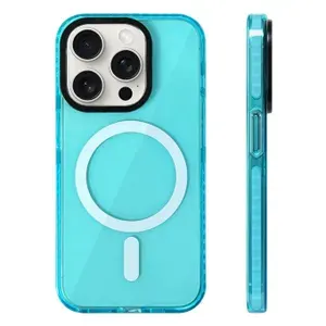 Чехол для iPhone 14 Pro Max Lollipop! с поддержкой MagSafe голубой