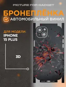 Защитная пленка с текстурным принтом на iPhone 15 Plus / Айфон 15 плюс