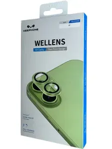 Keephone Wellens Линзы на камеру iPhone 17, защитное стекло на всю камеру, цвет Sage ( шалфей / светло-зелёные), полная защита камеры