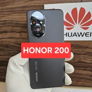Крышка для HONOR 200 оригинальная (заднее стекло) цвет: Чёрный