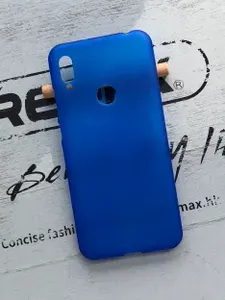 Чехол для Honor 8A (JAT-LX1) / Huawei Y6s / Чехол на Хонор 8А / Y6 2019 (MRD-LX1F) , плотный, матовый синий, приятный на ощупь, противоударный