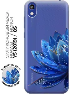 Чехол на Honor 8S / Huawei Y5 (2019) с принтом "Тайна полураспустившегося лотоса"