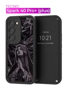 Чехол на Tecno Spark 40 Pro+ Plus / Техно Спарк 40 Про+ Плюс с принтом, Готическая дева